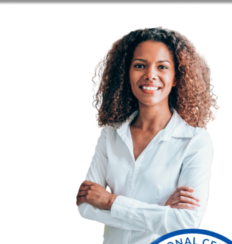 Smiling professional with crossed arms, certified training instructor